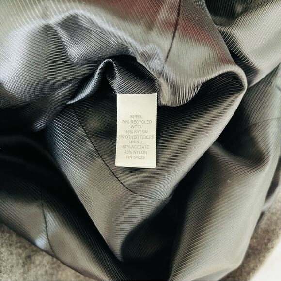 Banana Republic grey wool button preppy classic pea coat jacket medium - Picture 6 of 7